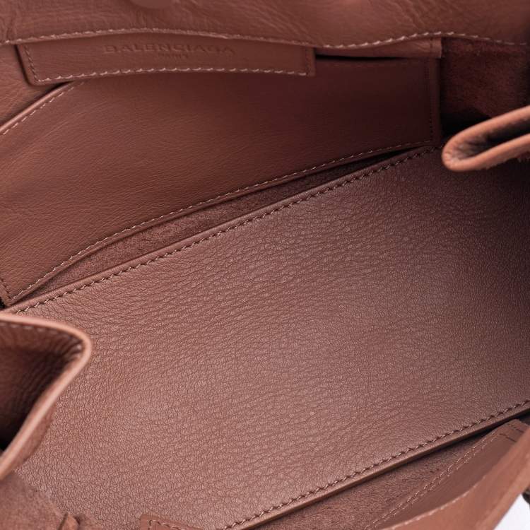 Pre Owned Balenciaga Tomette Leather Mini Papier A4 Tote