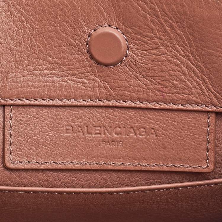 Pre Owned Balenciaga Tomette Leather Mini Papier A4 Tote