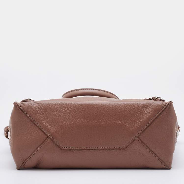 Pre Owned Balenciaga Tomette Leather Mini Papier A4 Tote