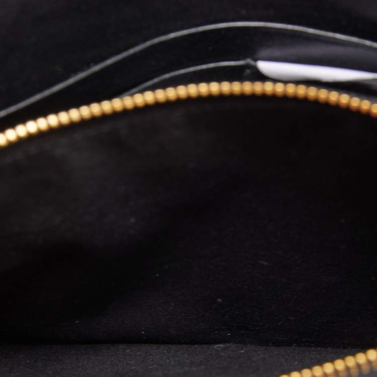 Pre Owned Balenciaga Black Python Amp Plate Chain Clutch 