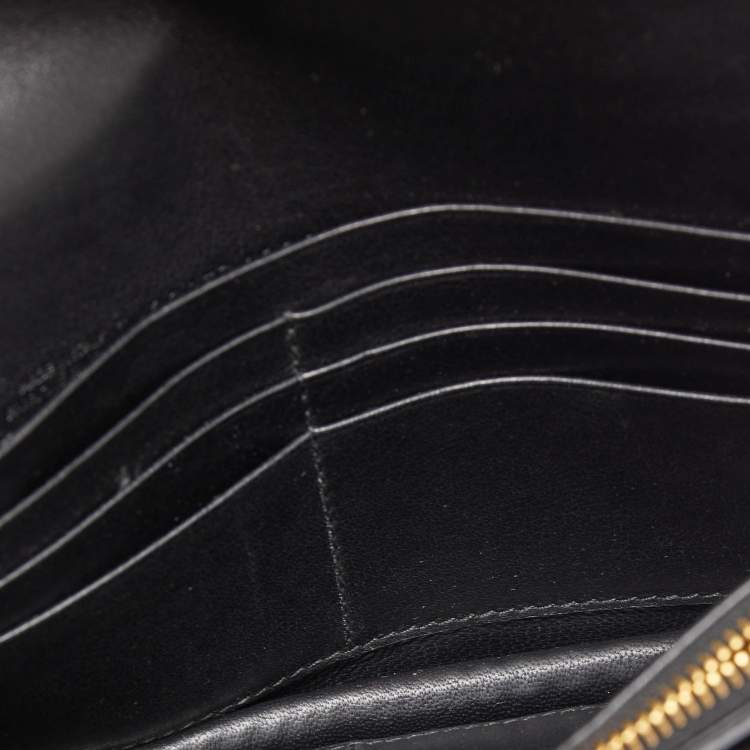 Pre Owned Balenciaga Black Python Amp Plate Chain Clutch 
