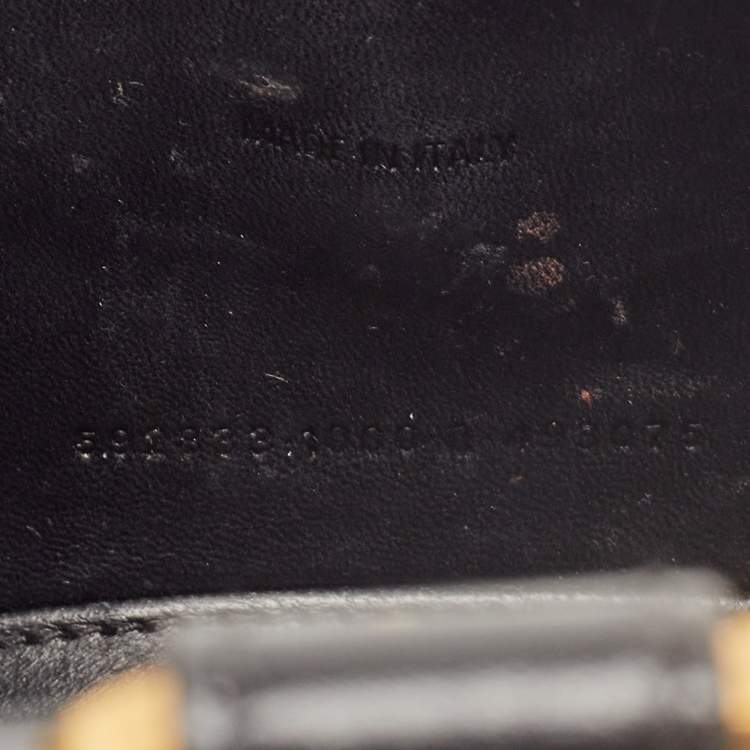 Pre Owned Balenciaga Black Leather XS Hourglass Top Handle Bag