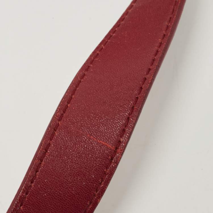 Pre Owned Balenciaga Red Leather Mini Classic Metallic Edge City Bag