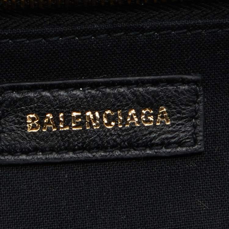 Pre Owned Balenciaga Beige Croc Embossed Leather XL Cloud Clutch