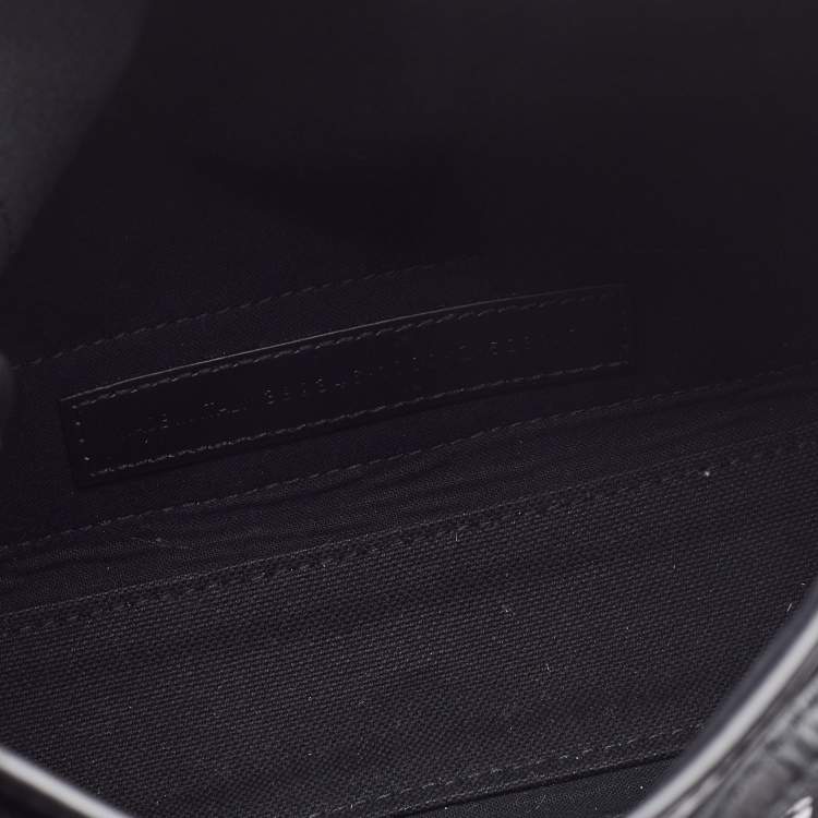 Pre Owned Balenciaga Black/White Canvas and Leather XS Cabas Tote