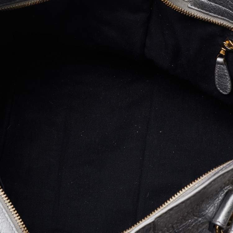 Pre Owned Balenciaga Gris Aluminum Leather RGH City Tote