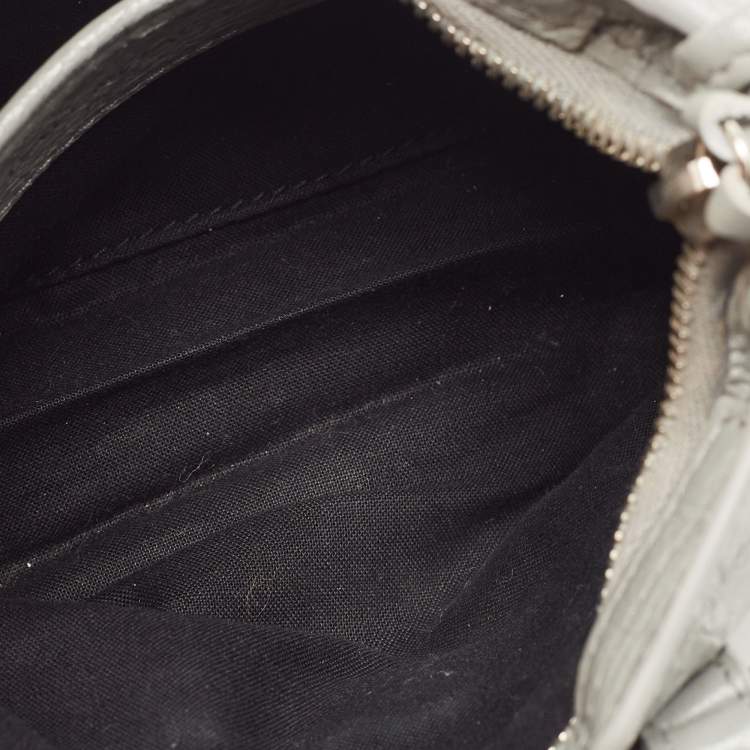 Pre Owned Balenciaga Grey Leather Mini Neo Classic Tote