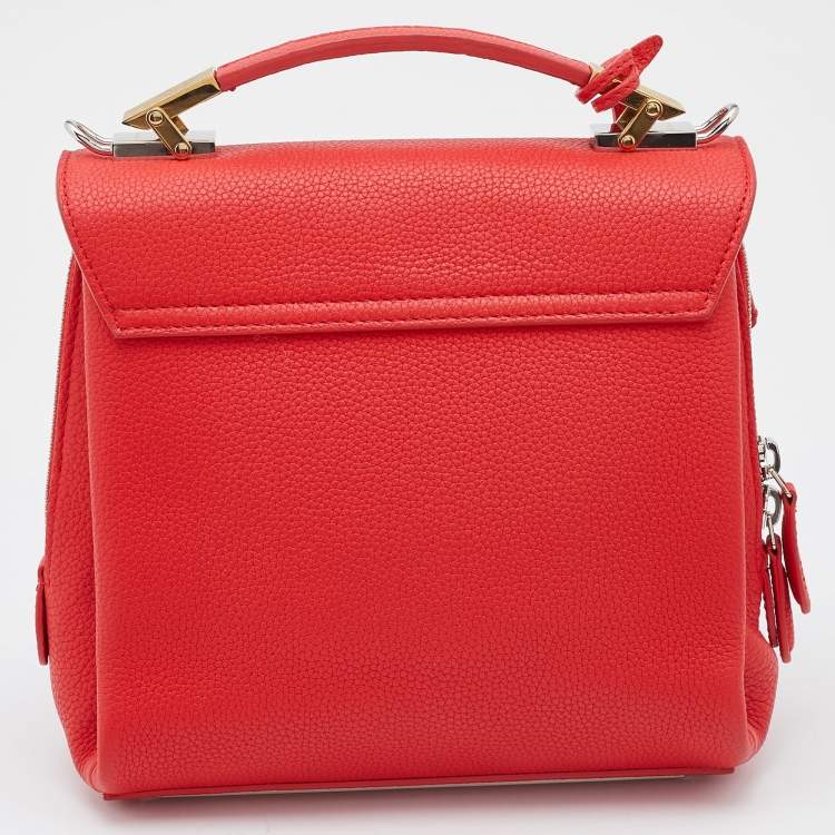 Pre Owned Balenciaga Rose Corail Leather Mini Le Dix Cartable Top Handle Bag