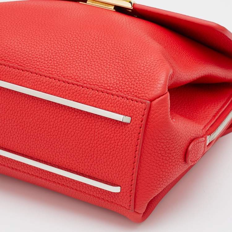Pre Owned Balenciaga Rose Corail Leather Mini Le Dix Cartable Top Handle Bag