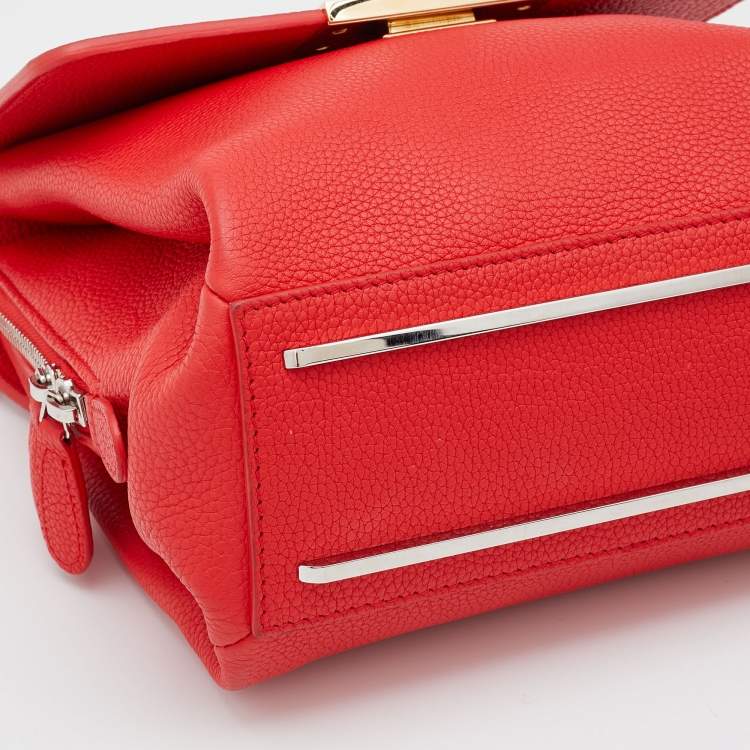 Pre Owned Balenciaga Rose Corail Leather Mini Le Dix Cartable Top Handle Bag