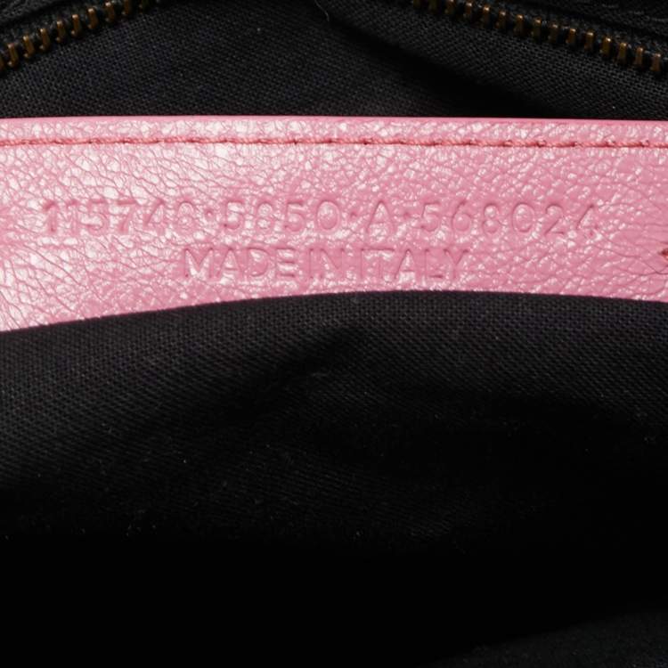 Pre Owned Balenciaga Pink Leather RH City Tote