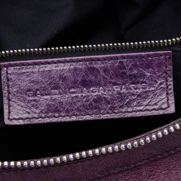 Pre Owned Balenciaga Raisin Chevre Leather GSH Hobo