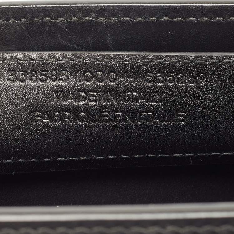 مملوكة مسبقًا Balenciaga Black Woven Leather Mini Papier A4 Tote