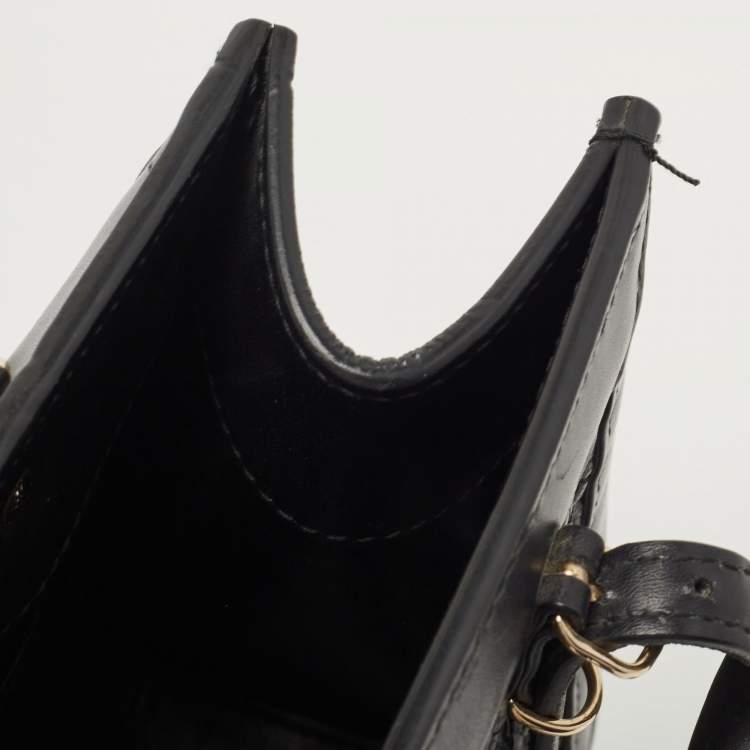 مملوكة مسبقًا Balenciaga Black Woven Leather Mini Papier A4 Tote