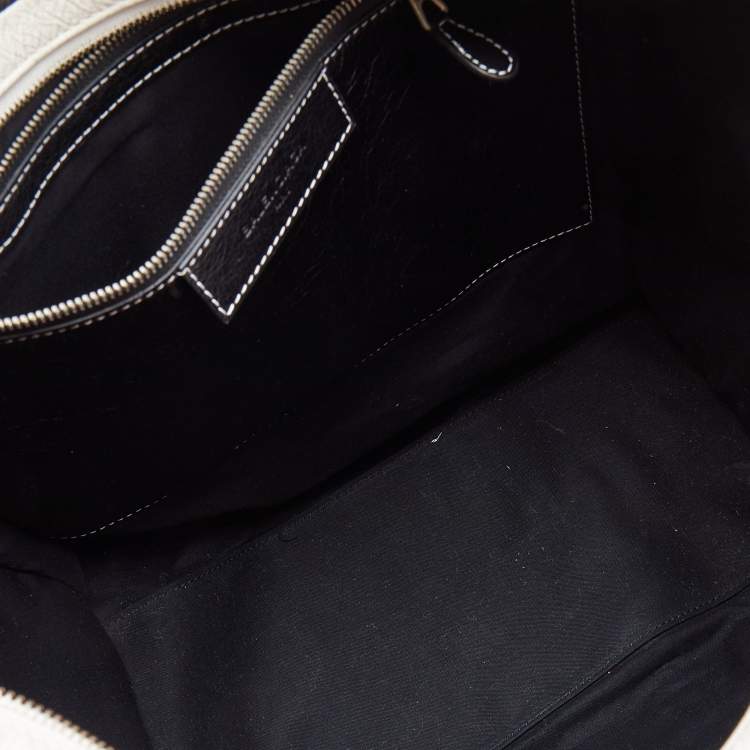 Pre Owned Balenciaga Multicolor Striped Leather Medium Bazaar Shopper Tote