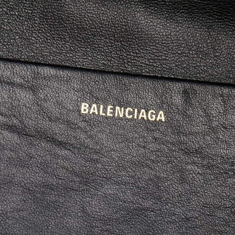 Pre Owned Balenciaga Black Leather Souvenir Belt Bag