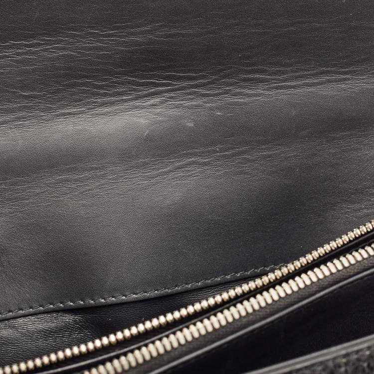 Pre Owned Balenciaga Black Leather and Python Le Dix Cartable Top Handle Bag