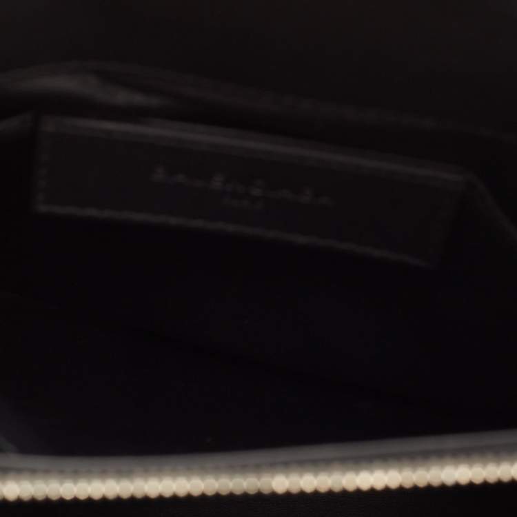 Pre Owned Balenciaga Black Leather and Python Le Dix Cartable Top Handle Bag