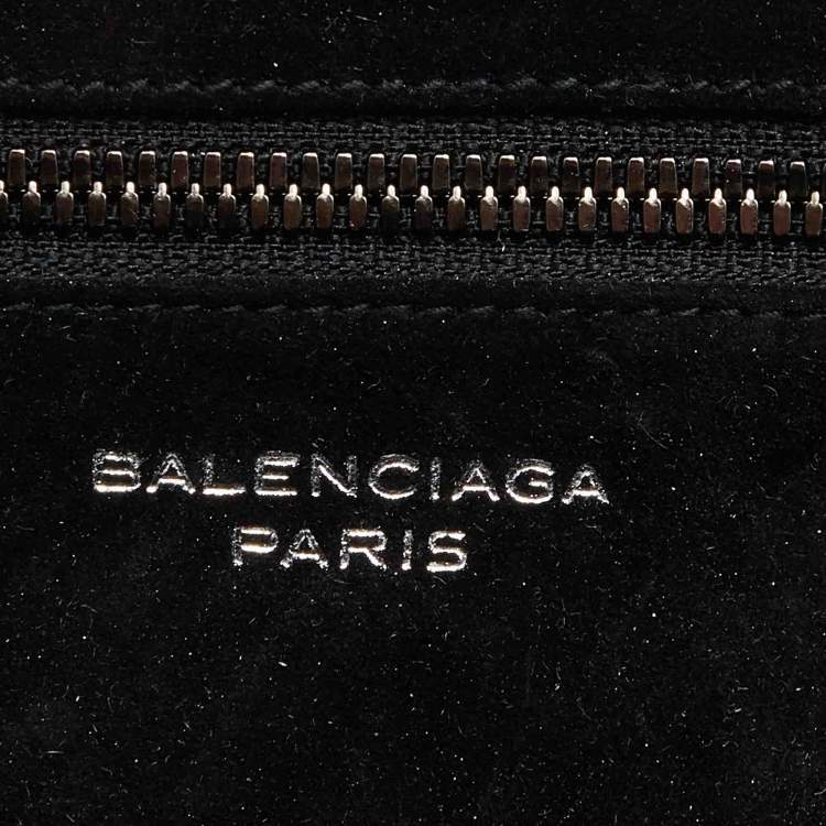 Pre Owned Balenciaga Brown/White Leather Top Handle Bag