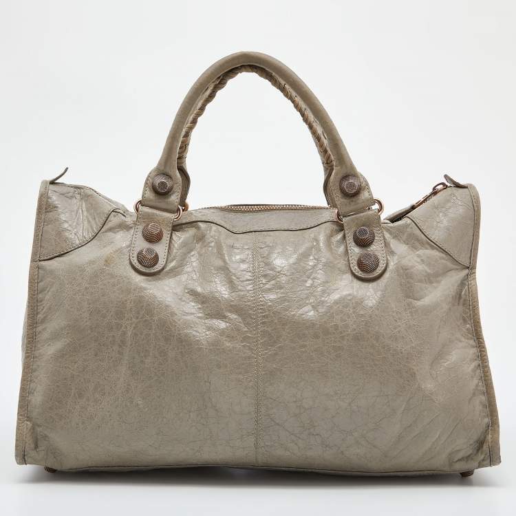 Pre Owned Balenciaga Papyrus Leather GRGH Work Tote