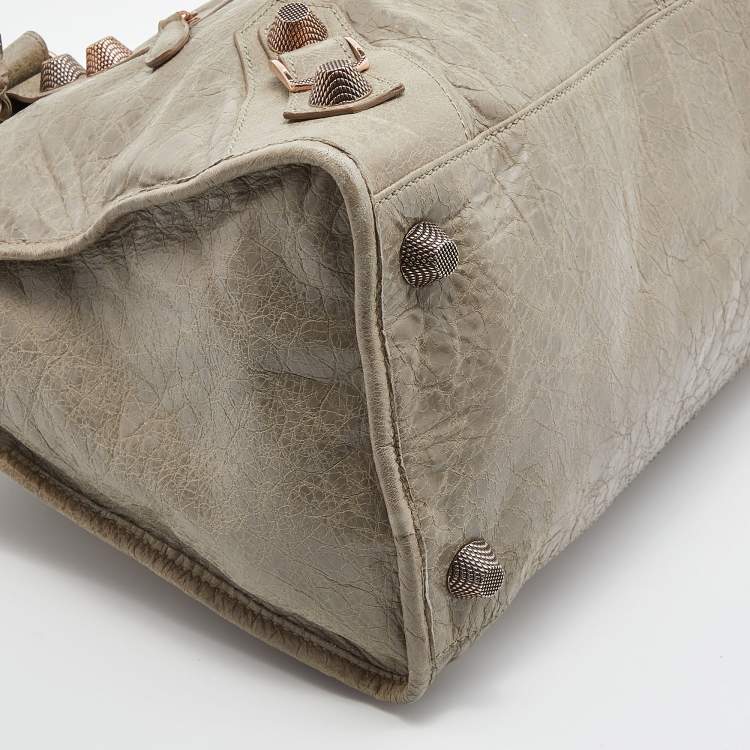 Pre Owned Balenciaga Papyrus Leather GRGH Work Tote