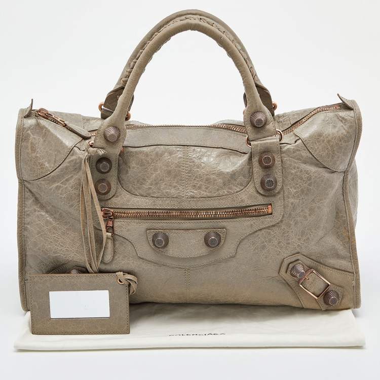 Pre Owned Balenciaga Papyrus Leather GRGH Work Tote