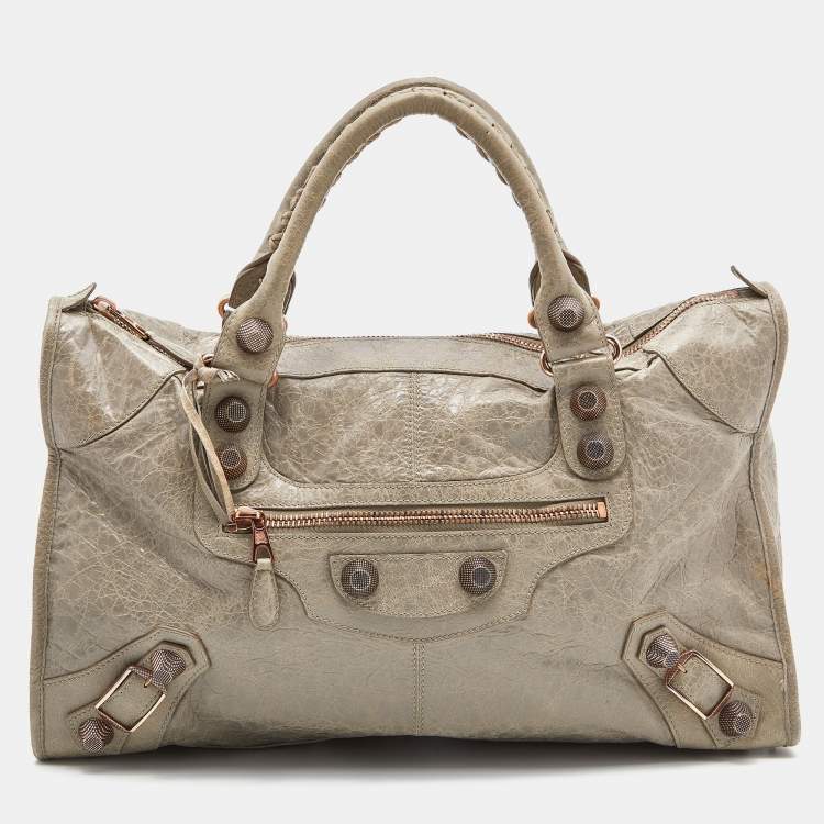 Pre Owned Balenciaga Papyrus Leather GRGH Work Tote