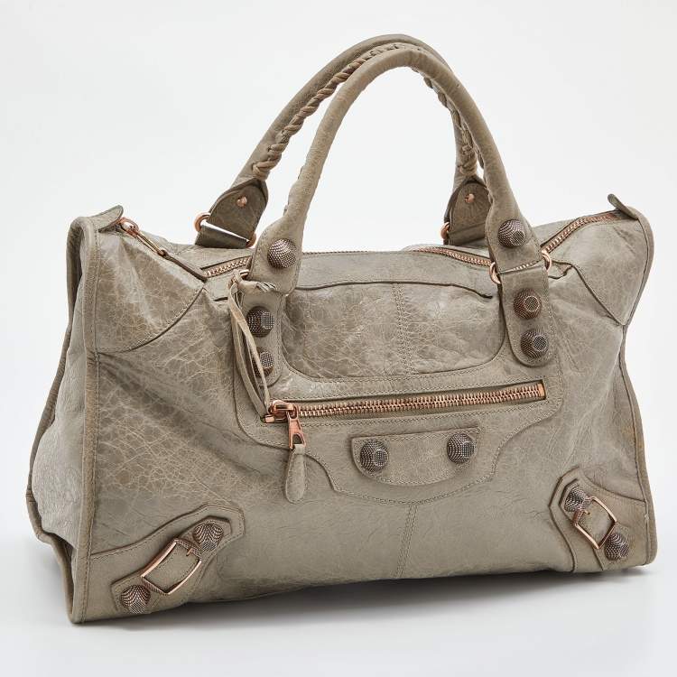 Pre Owned Balenciaga Papyrus Leather GRGH Work Tote