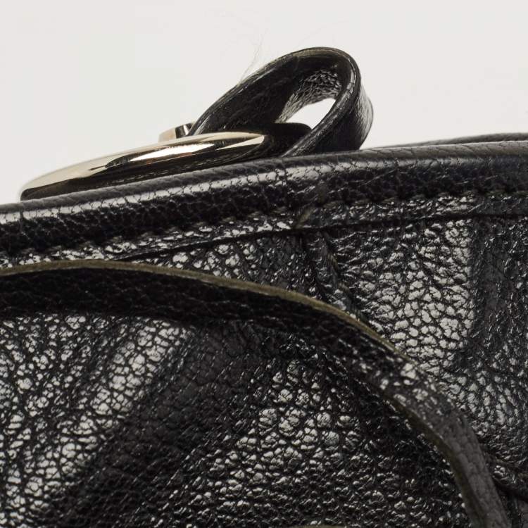 Pre Owned Balenciaga Black Leather Classic Mini City Tote