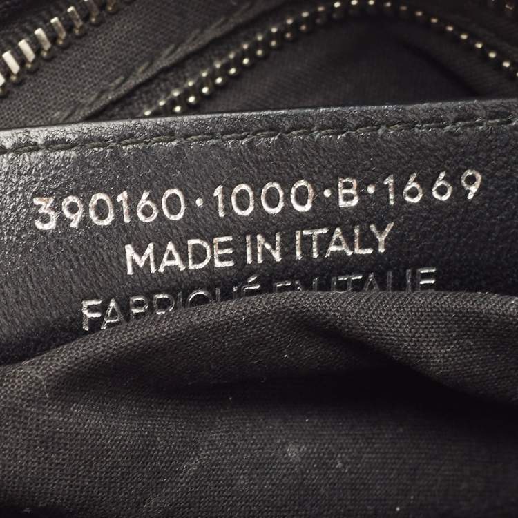 Pre Owned Balenciaga Black Leather Classic Mini City Tote
