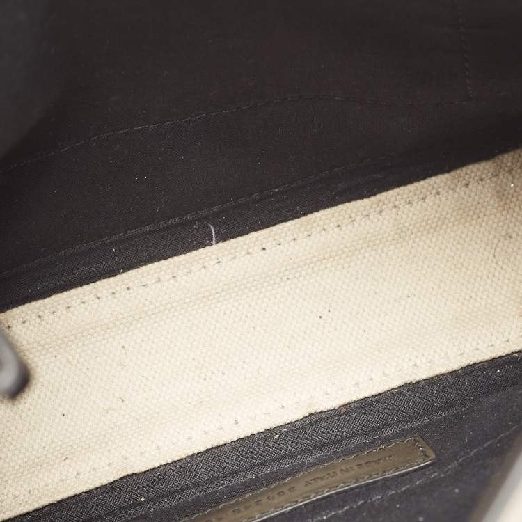 Pre Owned Balenciaga Black/White Canvas and Leather XS Cabas Tote