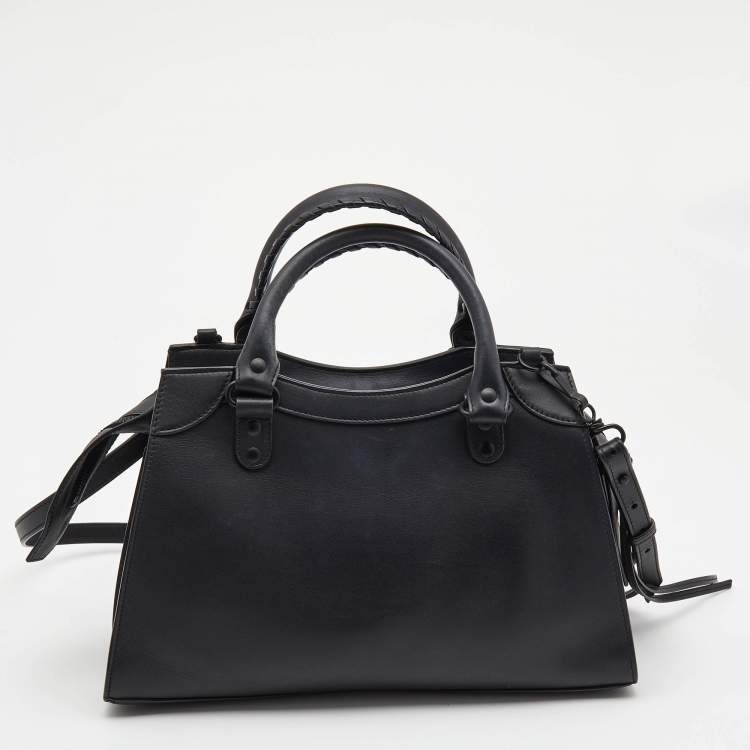 Pre Owned Balenciaga Black Leather Small Neo Classic Tote