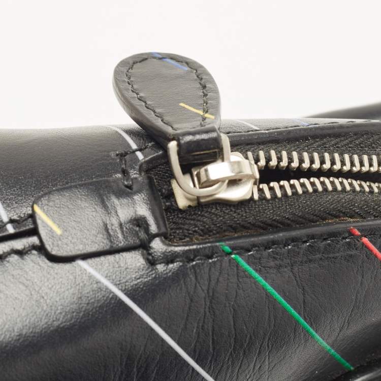 Pre Owned Balenciaga Black/Multicolor Leather XXS Ville Satchel