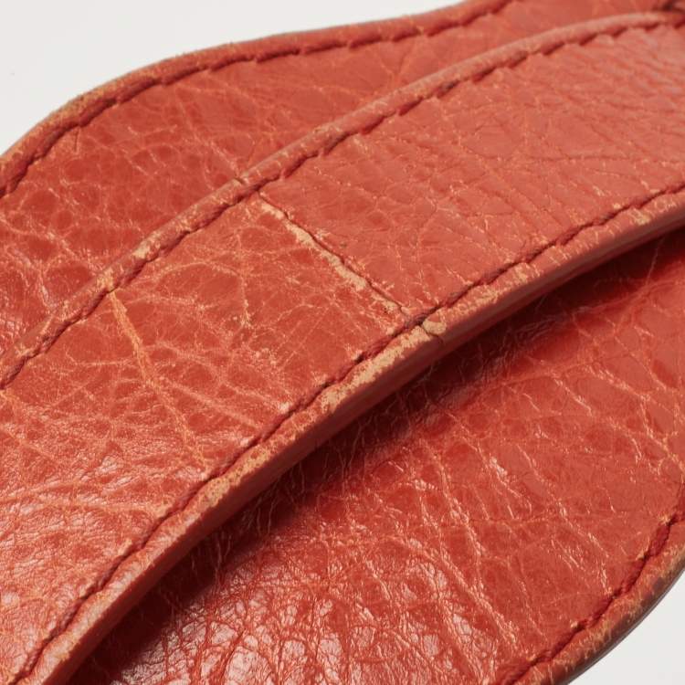 Pre Owned Balenciaga Rust Orange Leather Mini RGH City Bag