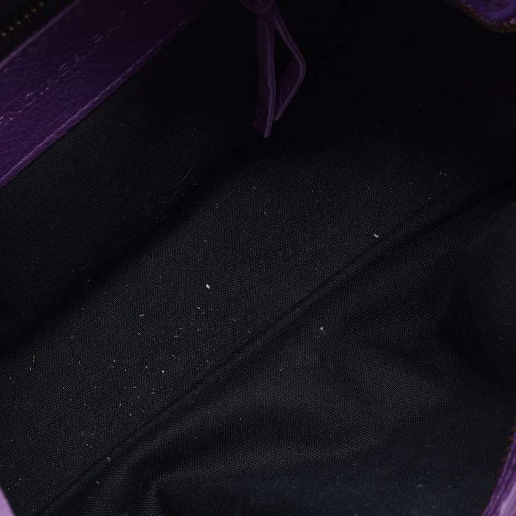 Pre Owned Balenciaga Ultraviolet Leather Mini RH Classic City Bag