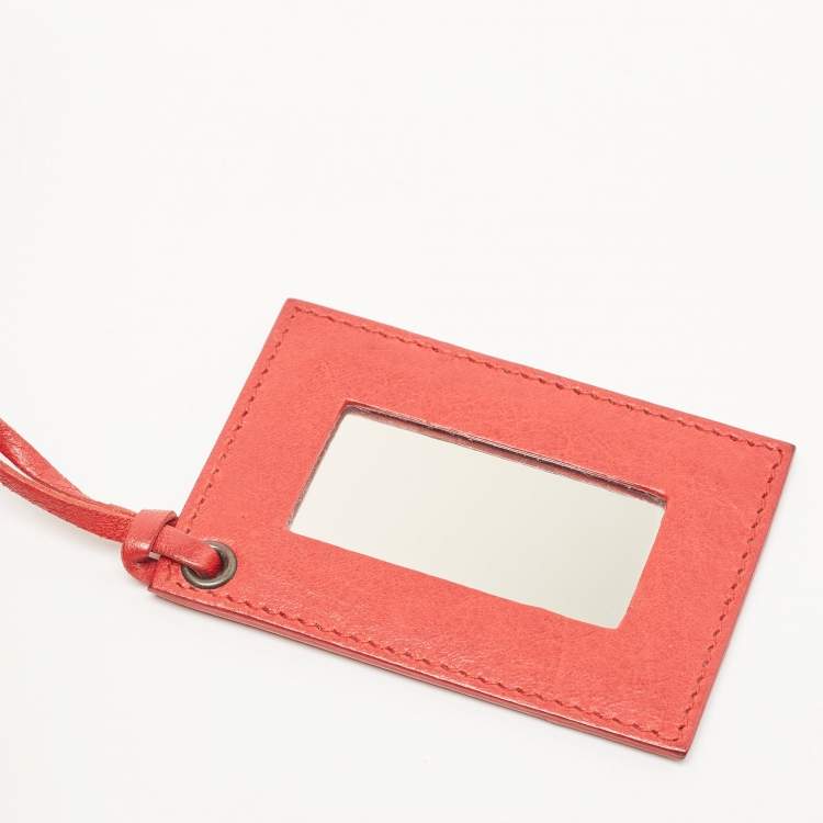 Pre Owned Balenciaga Orange Leather Classic Envelope Clutch