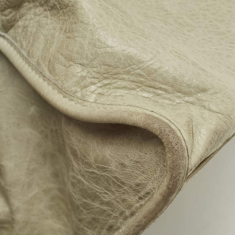 Pre Owned Balenciaga Light Green Leather Giant 21 Silver Hardware Part-Time Tote