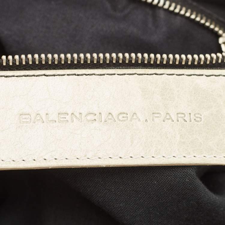 Pre Owned Balenciaga Light Green Leather Giant 21 Silver Hardware Part-Time Tote