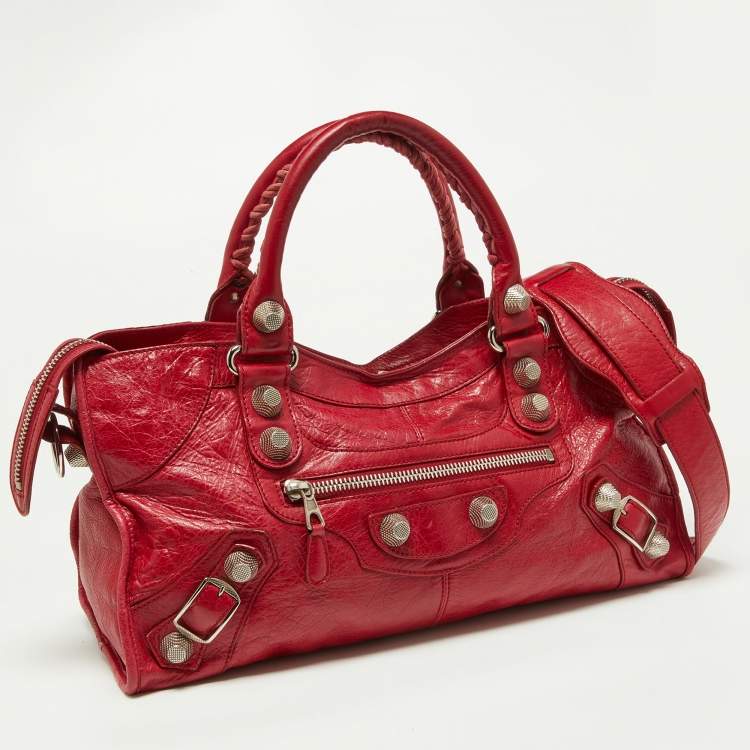 Pre Owned Balenciaga Sang Leather GSH Part Time Bag
