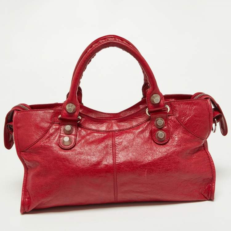 Pre Owned Balenciaga Sang Leather GSH Part Time Bag