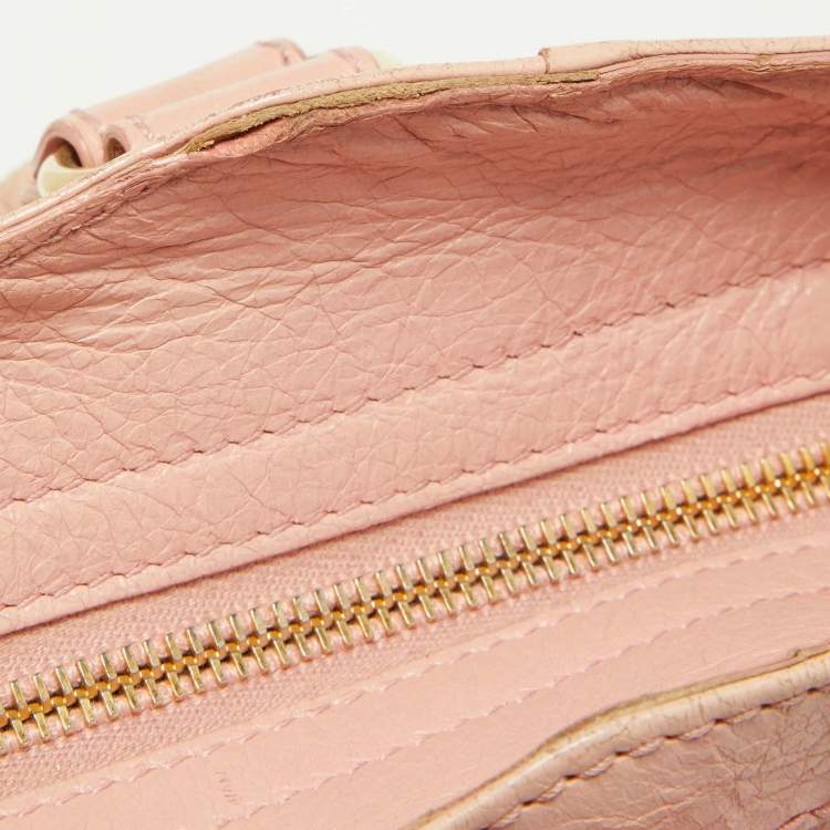 Pre Owned Balenciaga Rose Peche Leather RH Velo Bag