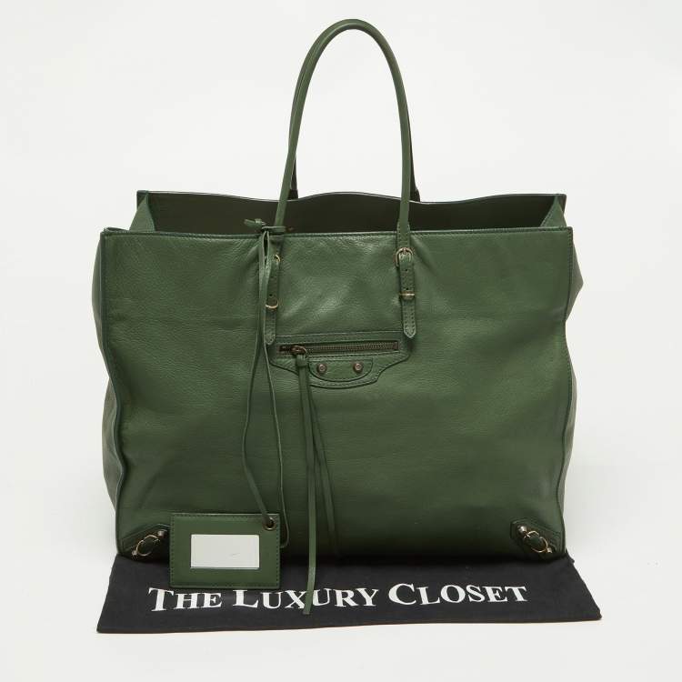 Pre Owned Balenciaga Cypress Leather Papier A4 Tote