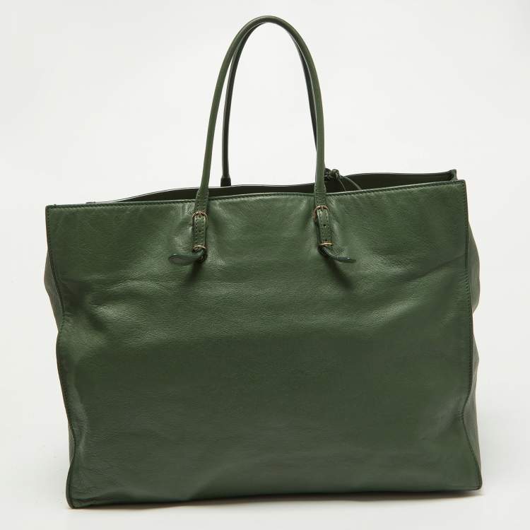 Pre Owned Balenciaga Cypress Leather Papier A4 Tote