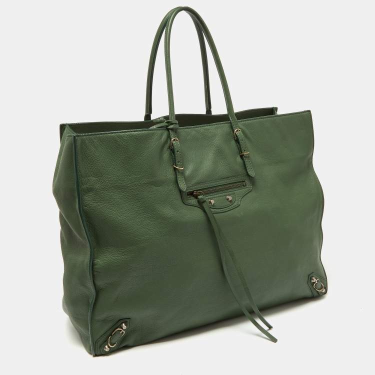 Pre Owned Balenciaga Cypress Leather Papier A4 Tote