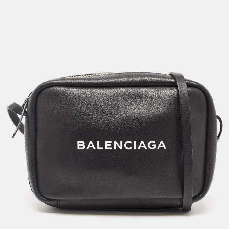 Balenciaga White Graffiti Leather Everyday Crossbody Bag