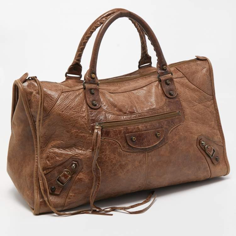 Pre Owned Balenciaga Dark Brown Leather RH Work Tote