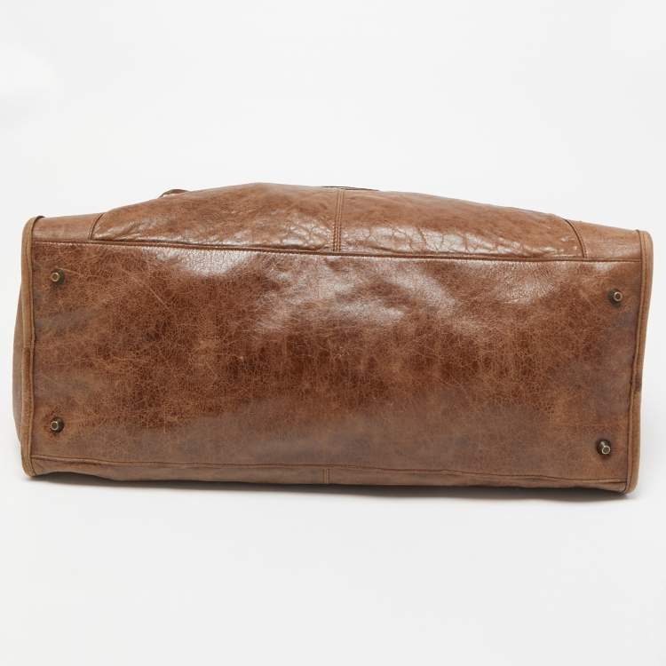 Pre Owned Balenciaga Dark Brown Leather RH Work Tote