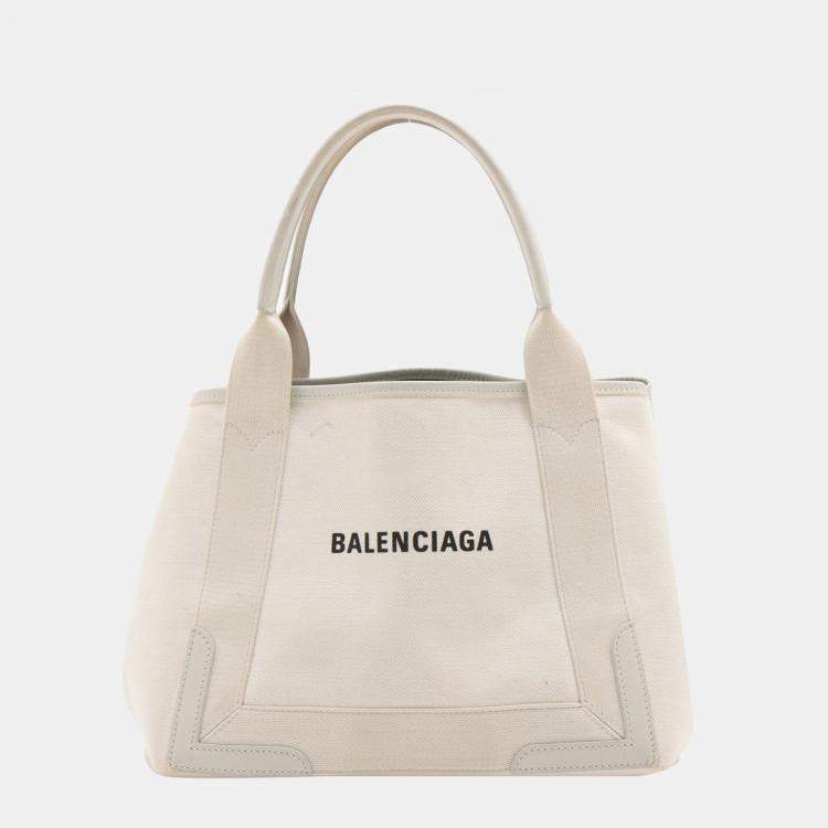 Luxury handbag - White leather tote bag Balenciaga