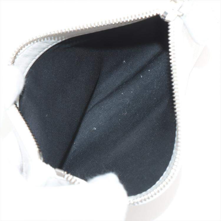 Pre Owned Balenciaga Navy Cabas Canvas & leather Tote bag White 339933