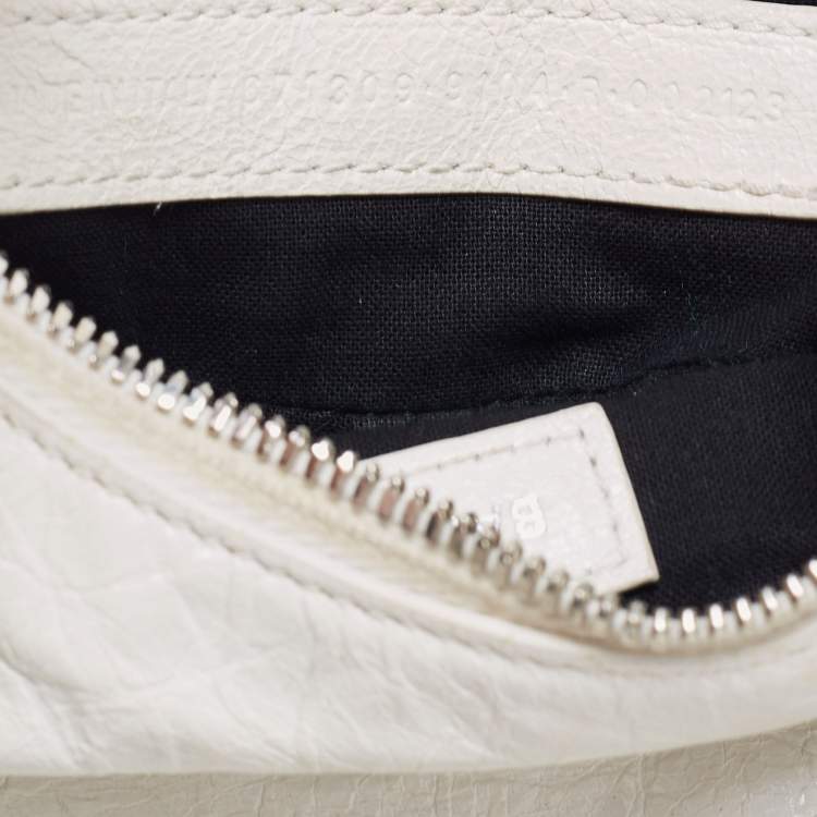 Pre Owned Balenciaga White Leather XS Le Cagole Shoulder Bag